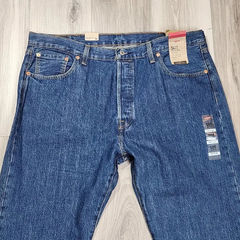 Levi's 501 Jeans Men's 40X29 Medium Wash Original New 005010194